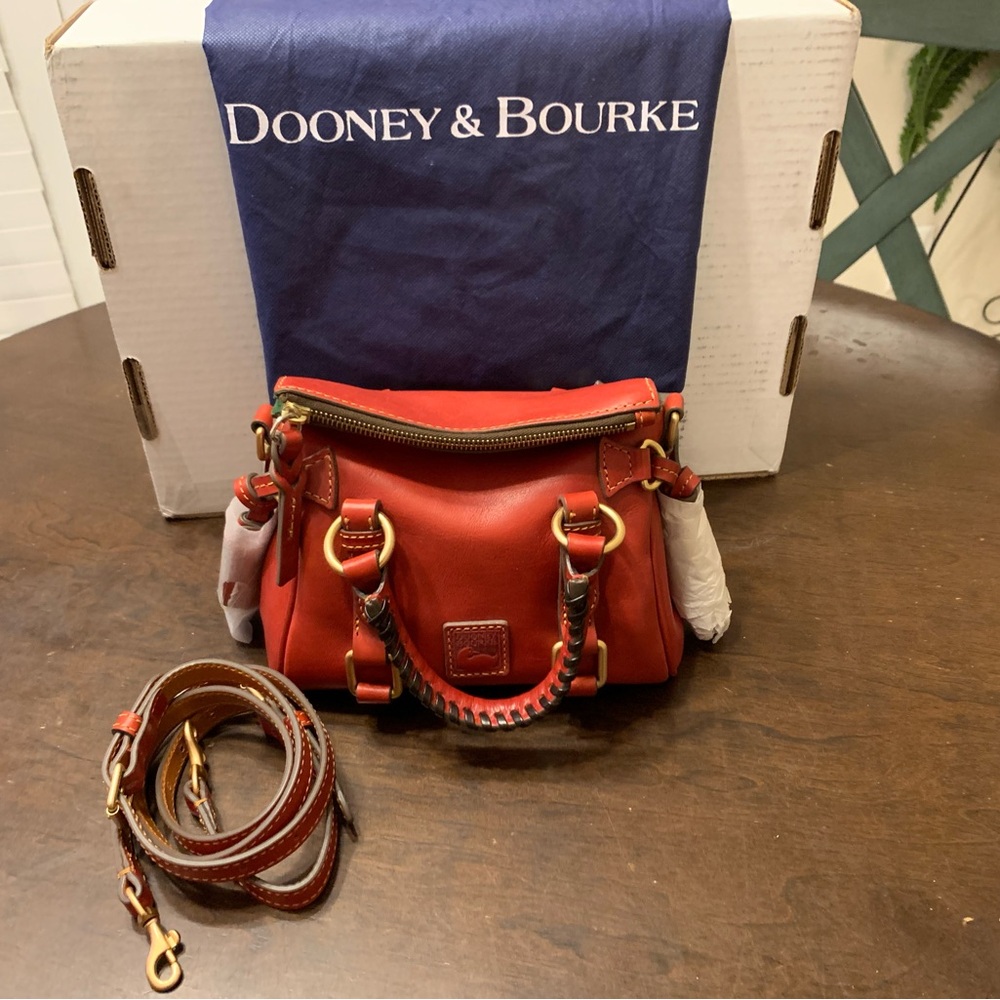Dooney & Bourke Red Florentine Leather Nano Satchel